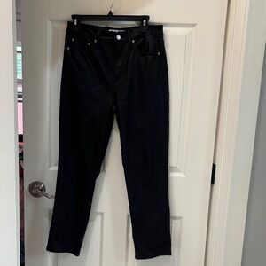 Elegant Black Straight Women's Jeans
